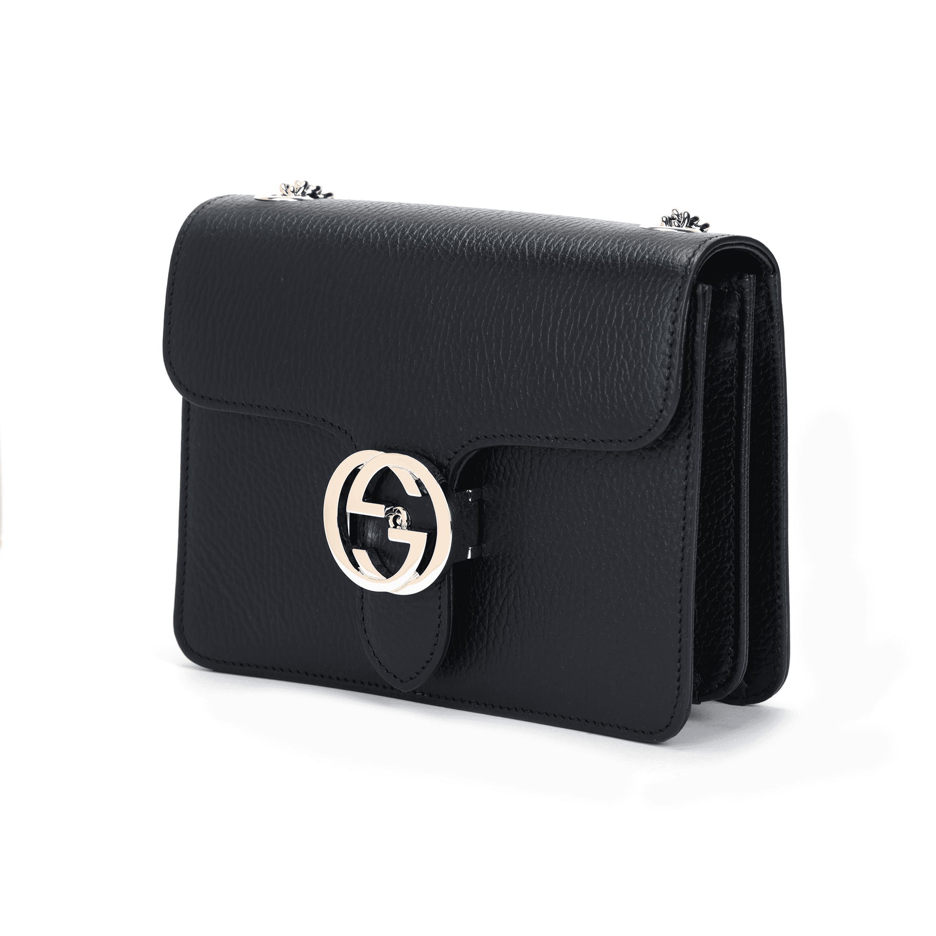 Сумка через плечо GUCCI GG Chain Shoulder Bag Small Black - изображение 2