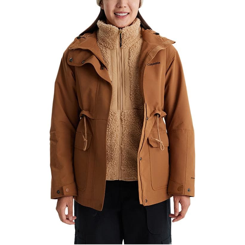 Columbia Casual Outdoor Поход Водонепроницаемый и Ветрозащитный для сохранения тепла Ветровка Женская Коричневая - изображение 1