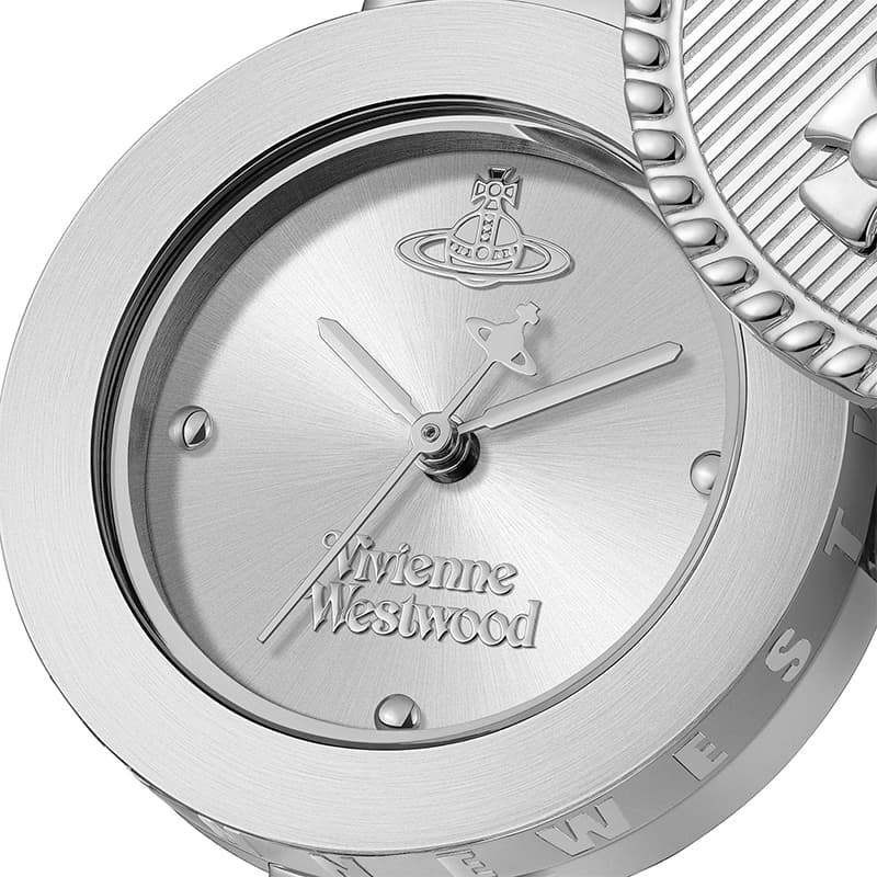 Механические часы Vivienne Westwood Часы с ремешком на запястье кварцевый механизм нержавеющая сталь ремешок 25 мм серебристый циферблат - изображение 4