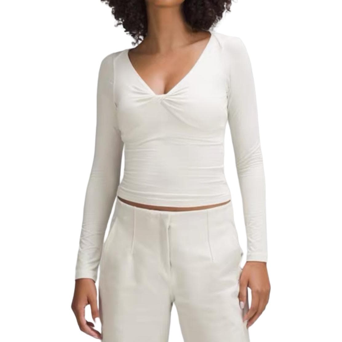 Кофта lululemon Team Canada Modal-Silk Blend V-Neck Long-Sleeve Shirt V T - изображение 3
