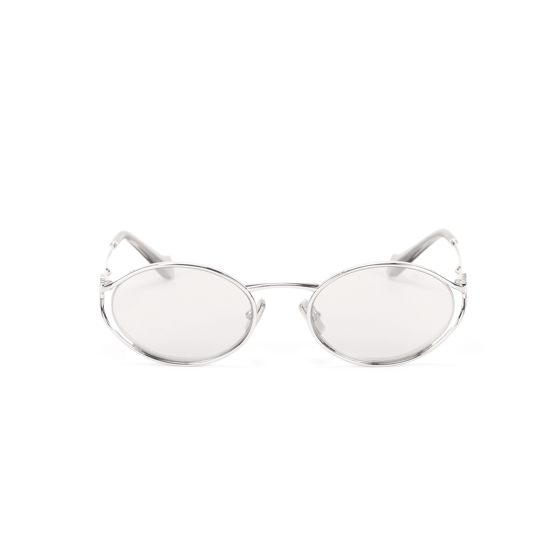Солнцезащитные очки Miu Miu Oval Sunglasses Silver - изображение 2