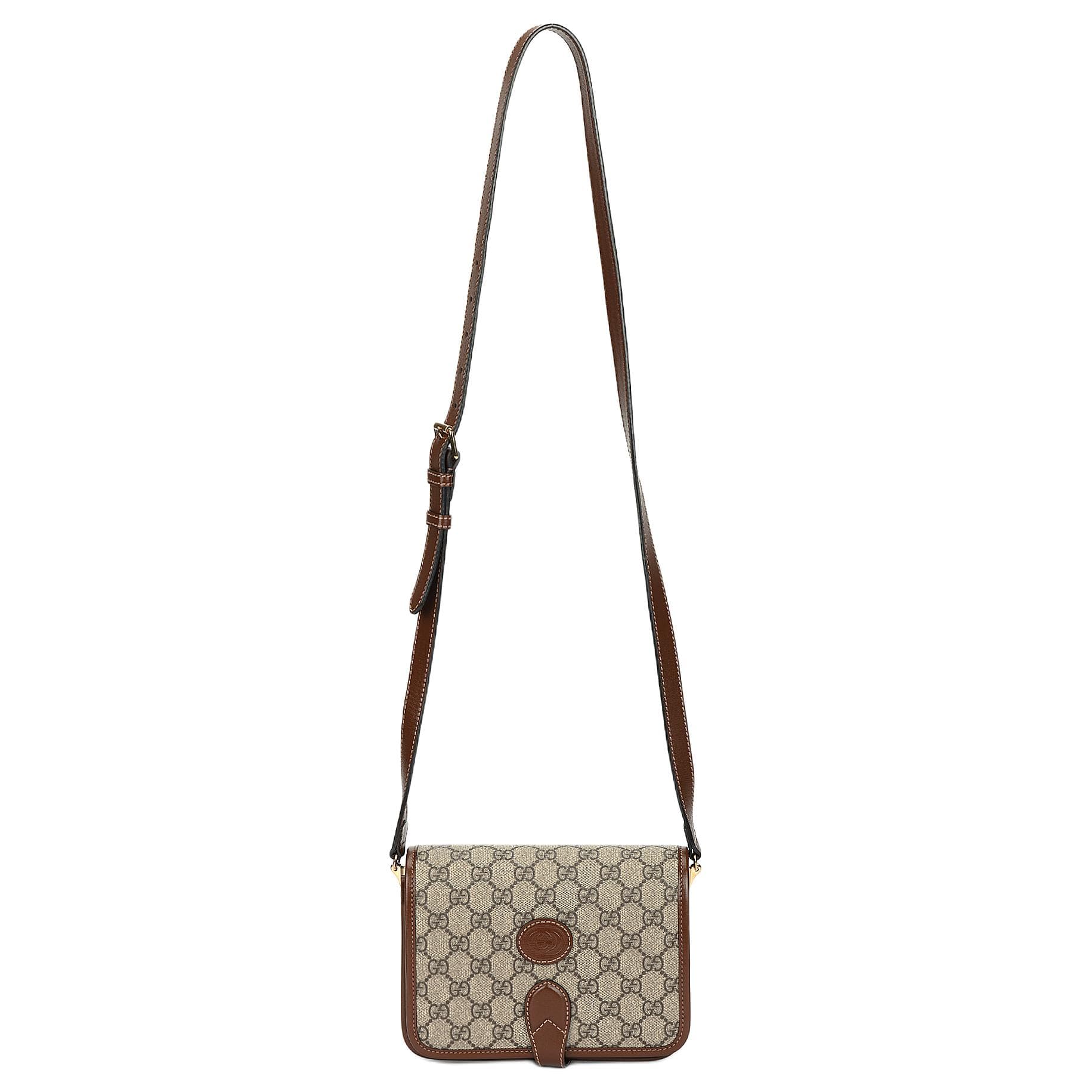 Сумка через плечо Gucci Mini Messenger Bag Brown - изображение 1