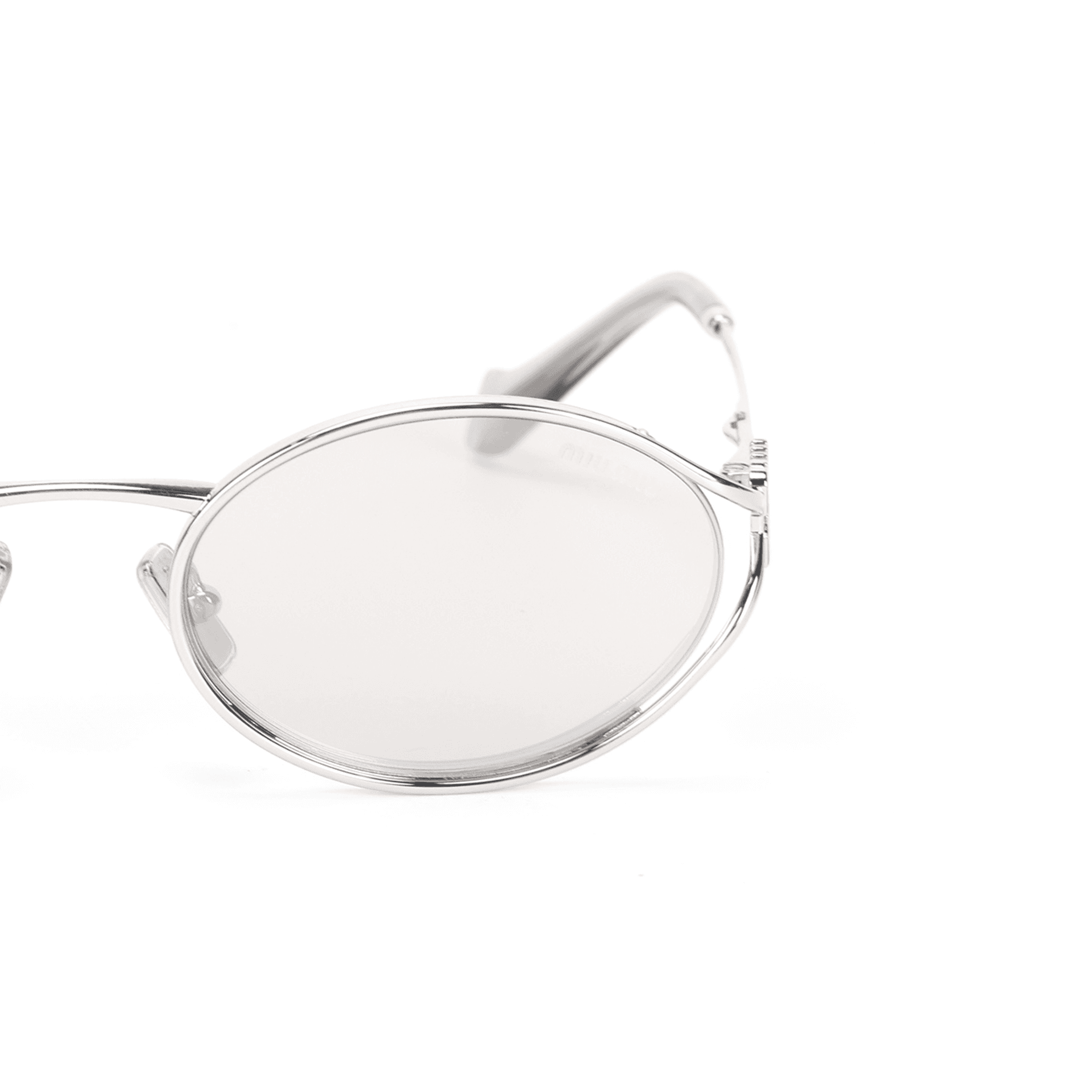 Солнцезащитные очки Miu Miu Oval Sunglasses Silver - изображение 5
