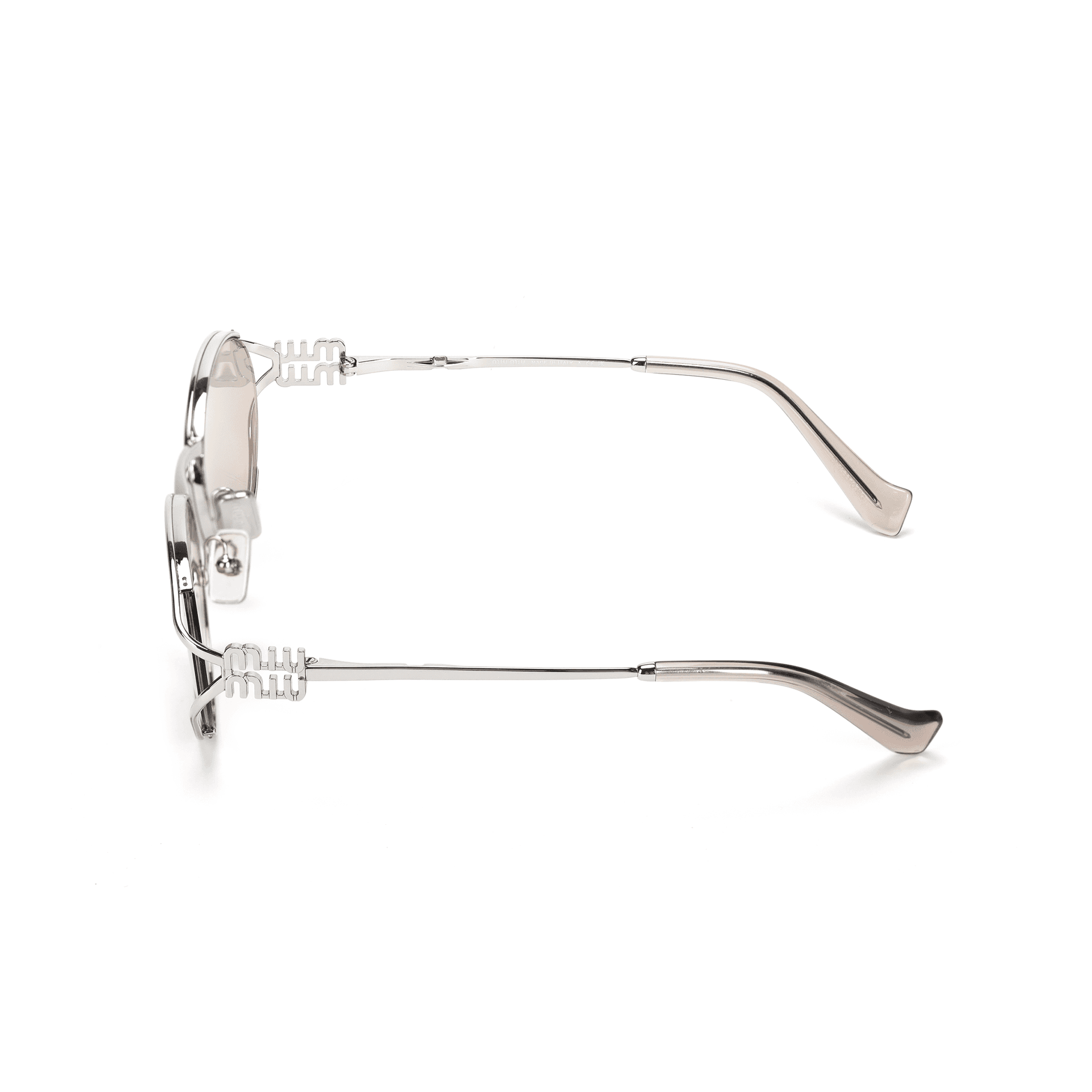 Солнцезащитные очки Miu Miu Oval Sunglasses Silver - изображение 3