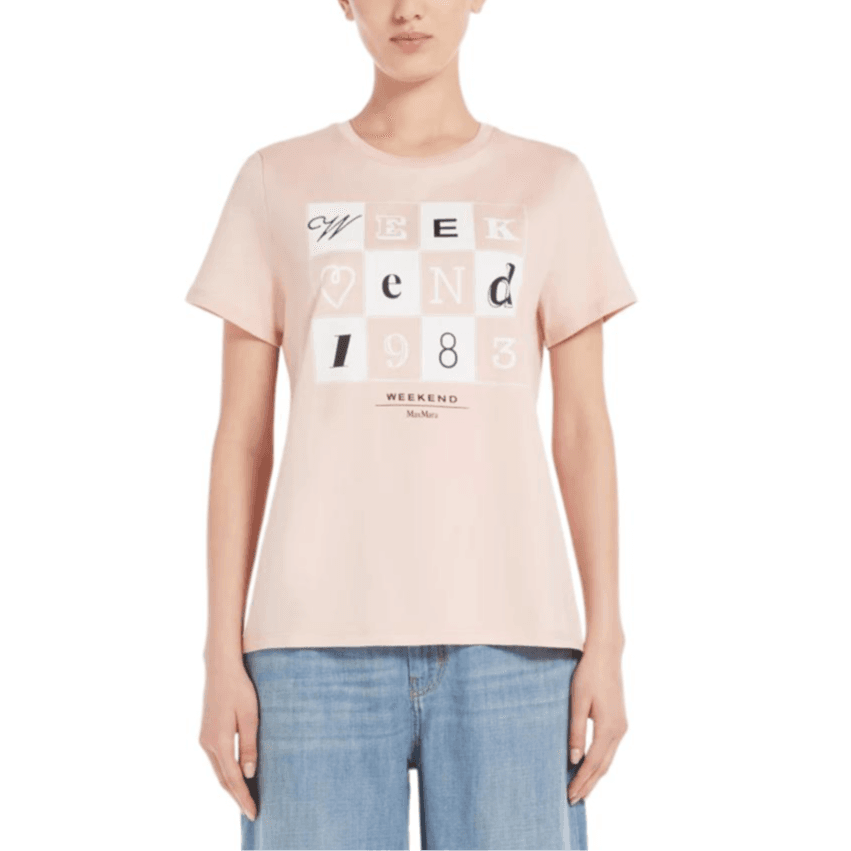 Футболка WEEKEND MaxMara SS25 T Рубашка Женская Розовая - изображение 1