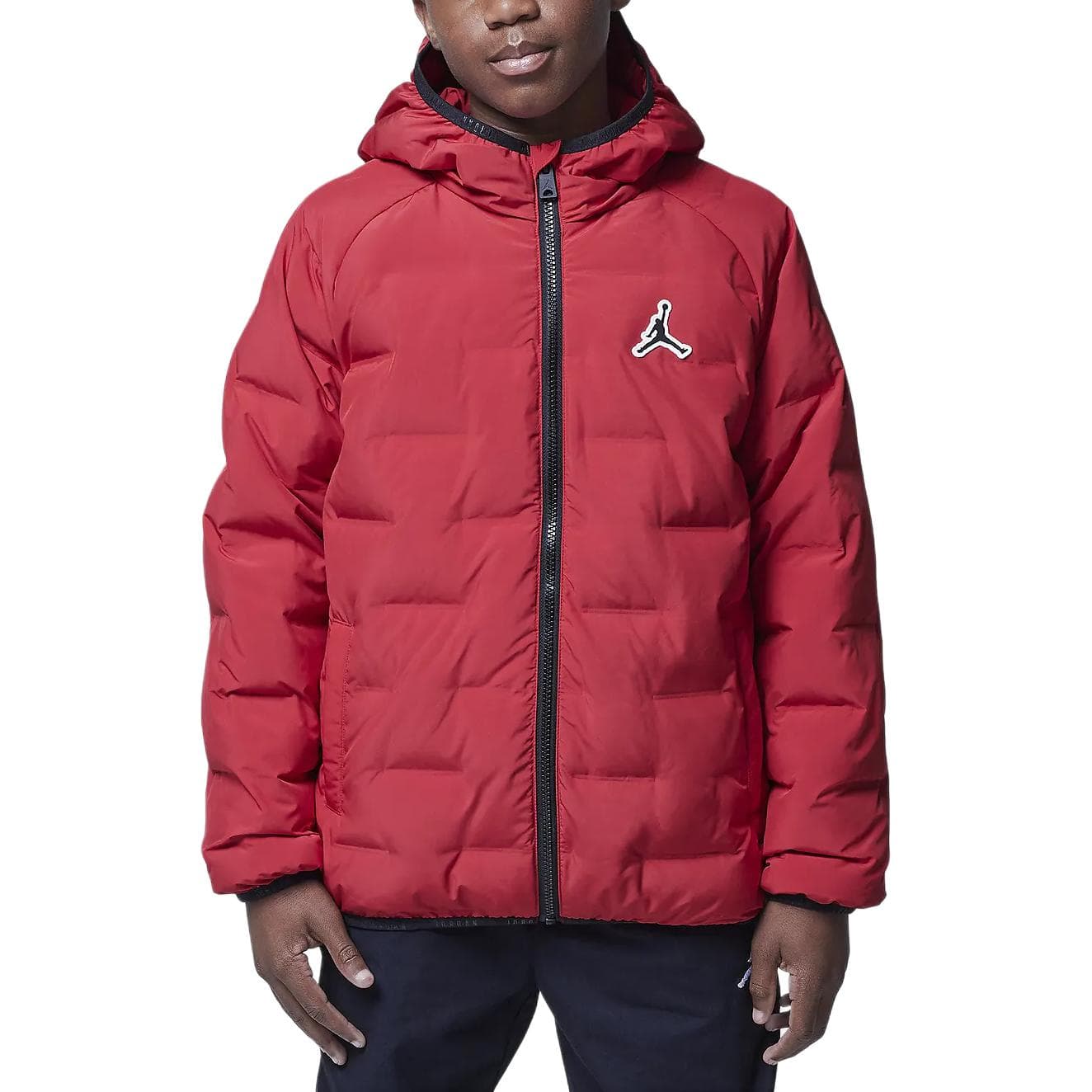 Jordan Comfortable Soft Thermal Hooded Down Jacket for Teens Fitness Red - изображение 1