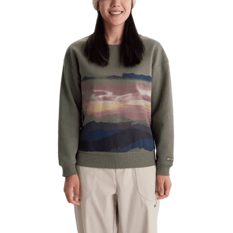 Худи Columbia City Outdoor Collection Длинный рукав Круглый вырез Толстовка Серо-зеленый Женский - изображение 1