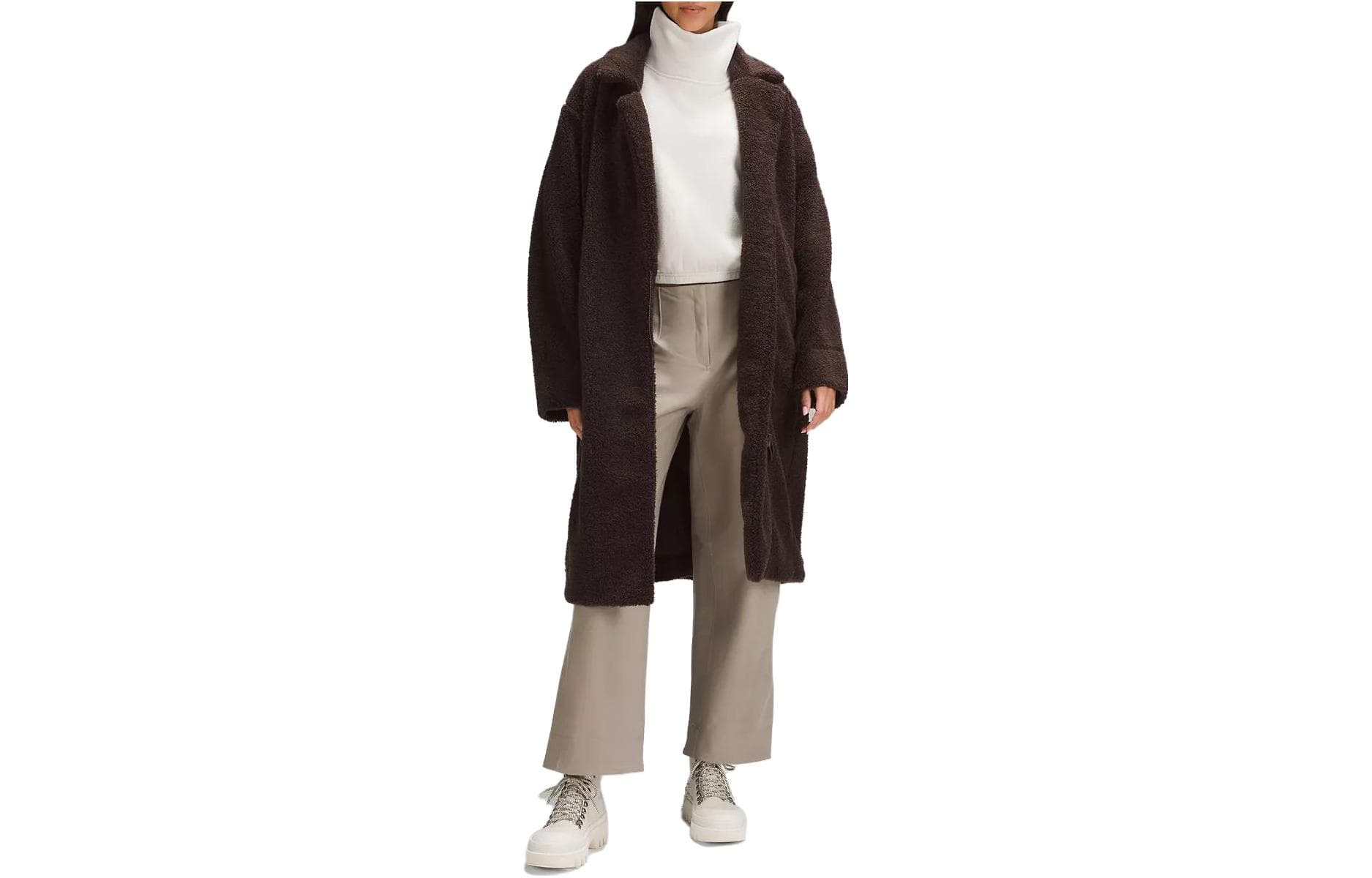 Куртка lululemon Textured Fleece Long Collared Jacket - изображение 1