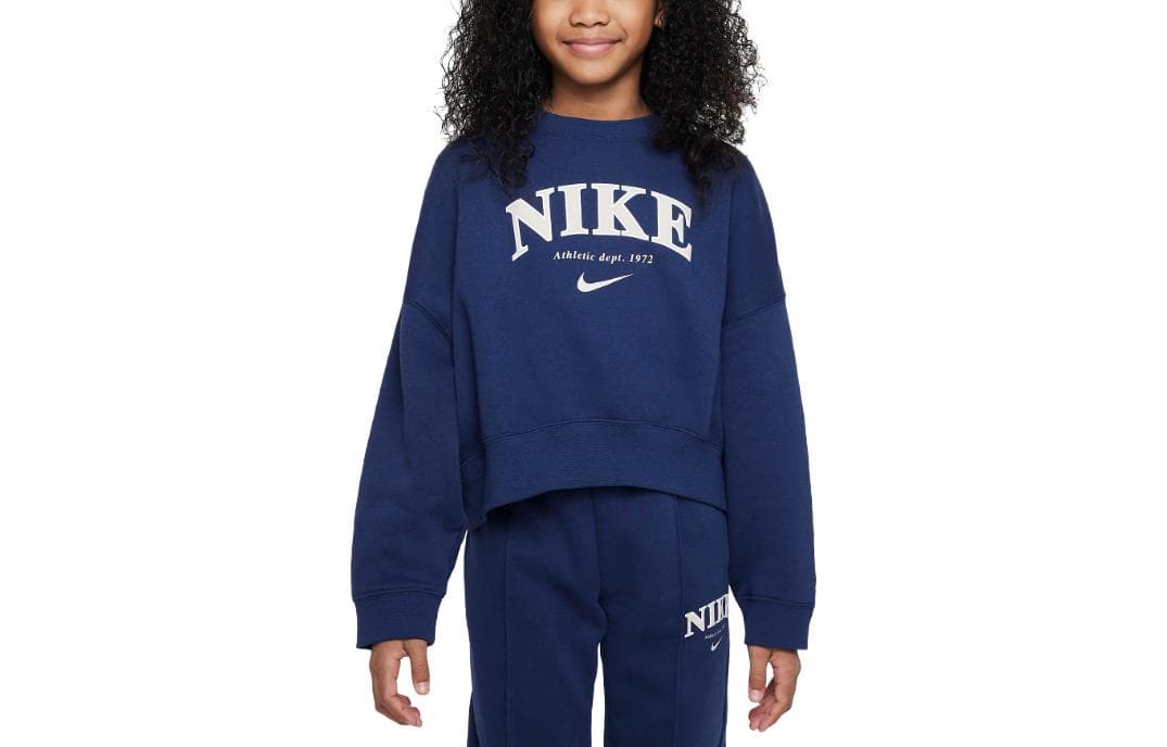 Nike Морской синий Детская Толстовка - изображение 1
