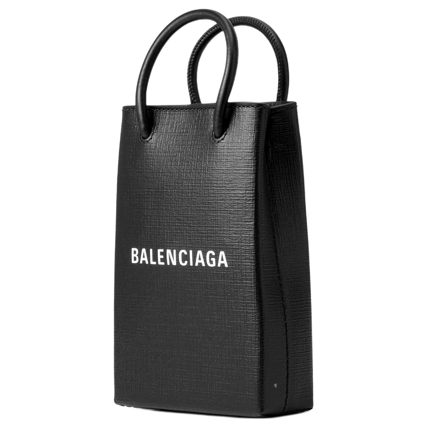 Сумка Balenciaga Shopping Logo Mini Tote Bag Black - изображение 3