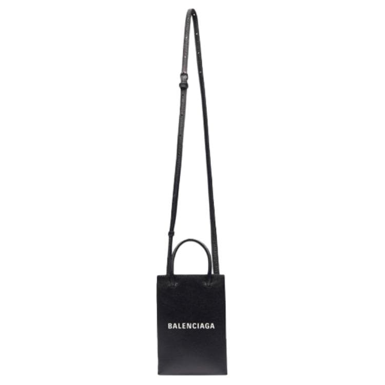 Сумка Balenciaga Shopping Logo Mini Tote Bag Black - изображение 2