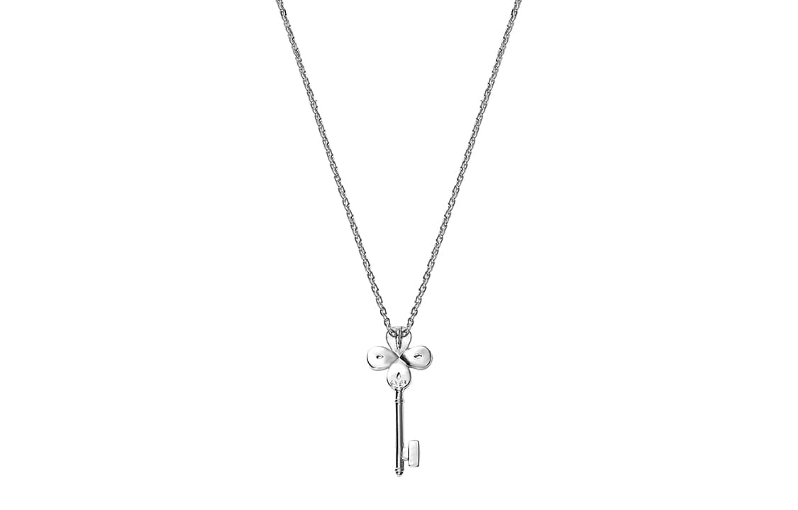 Ожерелье Swarovski Key Clover Pendant Necklace Silver - изображение 2