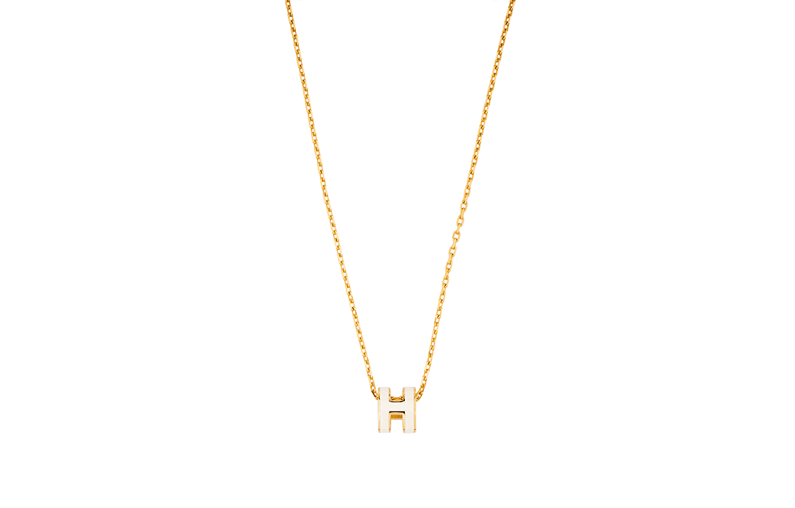 Ожерелье Hermes Mini Pop H Necklace Gold - изображение 1