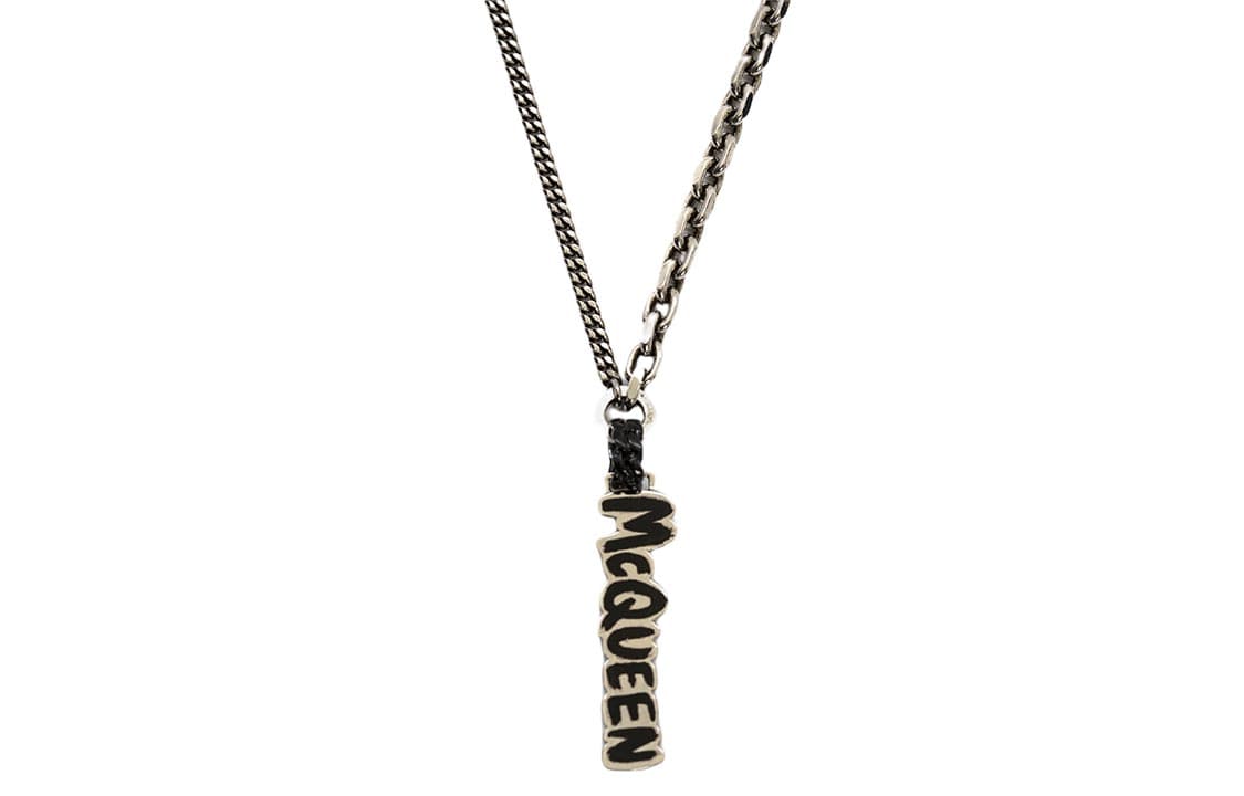 Ожерелье Alexander McQueen Graffiti Necklace Silver - изображение 1