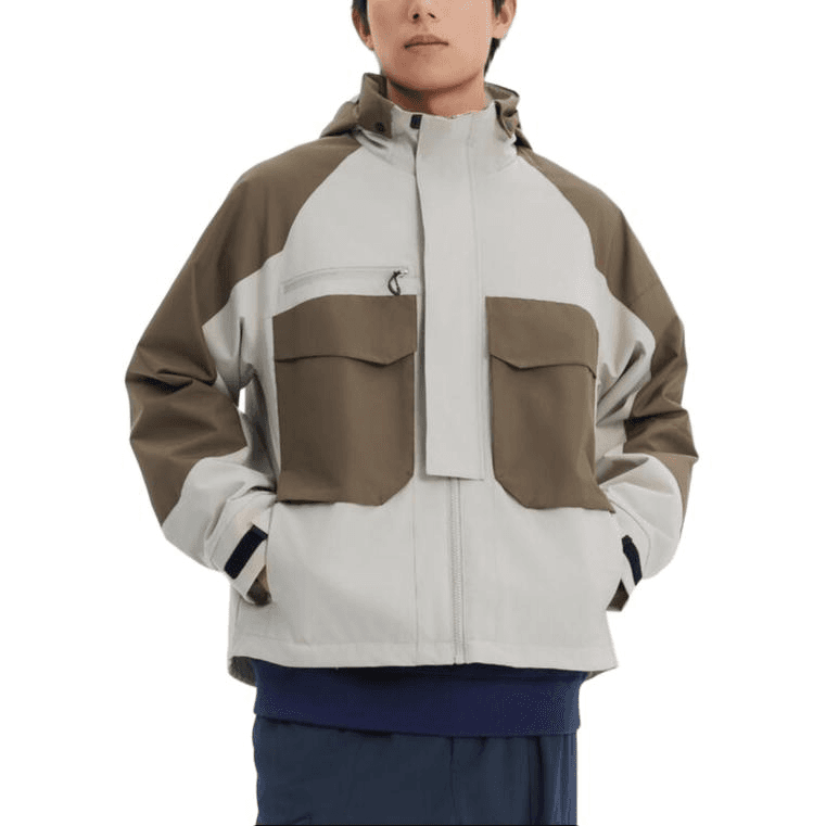 Куртка DECATHLON SPW Куртка Карман Куртка Мужской Бежево-коричневый Многоцветный - изображение 1