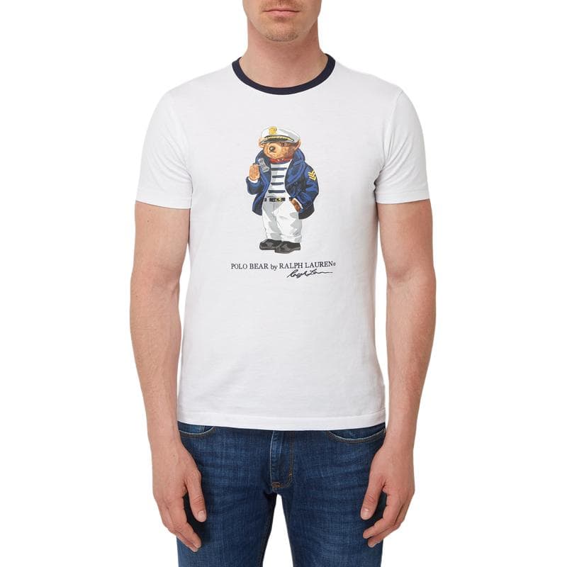 Футболка Polo Ralph Lauren Polo Bear SS24 T Рубашка Смешанная поставка Мужская Белая - изображение 1