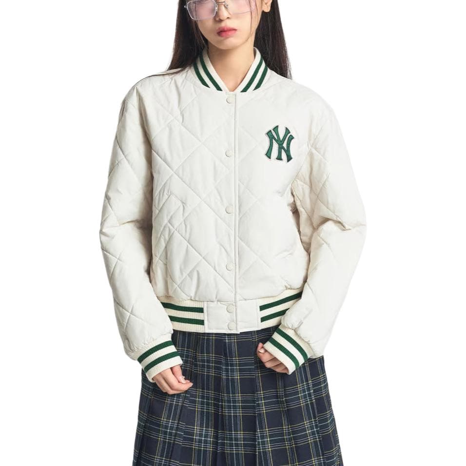 Куртка mlb Varsity New York Yankees Куртка Женские Темный крем - изображение 3
