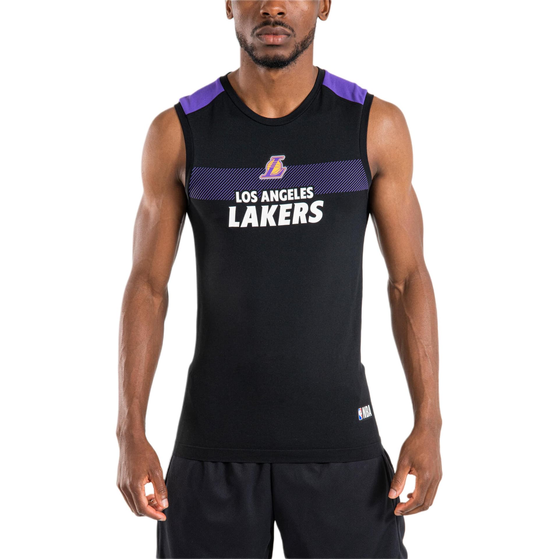 Баскетбольная майка DECATHLON X NBA Los Angeles Lakers Баскетбольная Джерси Мужская Черная Фиолетовая - изображение 1