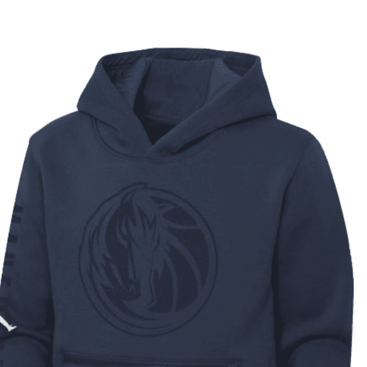 Jordan Толстовка Dallas Mavericks Детский с капюшоном Длинный рукав Мягкий и удобный Темно-синий Унисекс - изображение 3