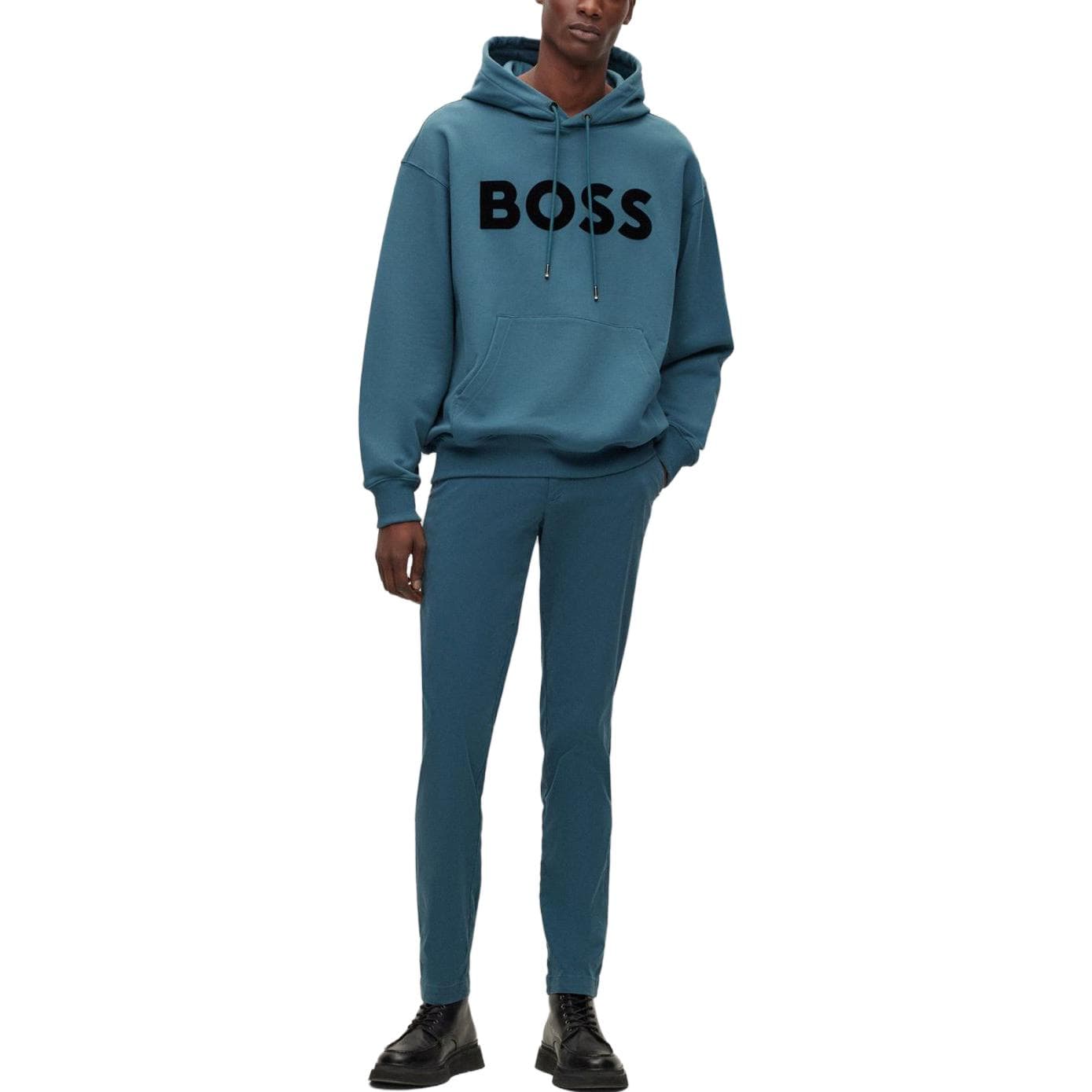 Кофта HUGO BOSS Hooded Sweatshirt Turquoise - изображение 2