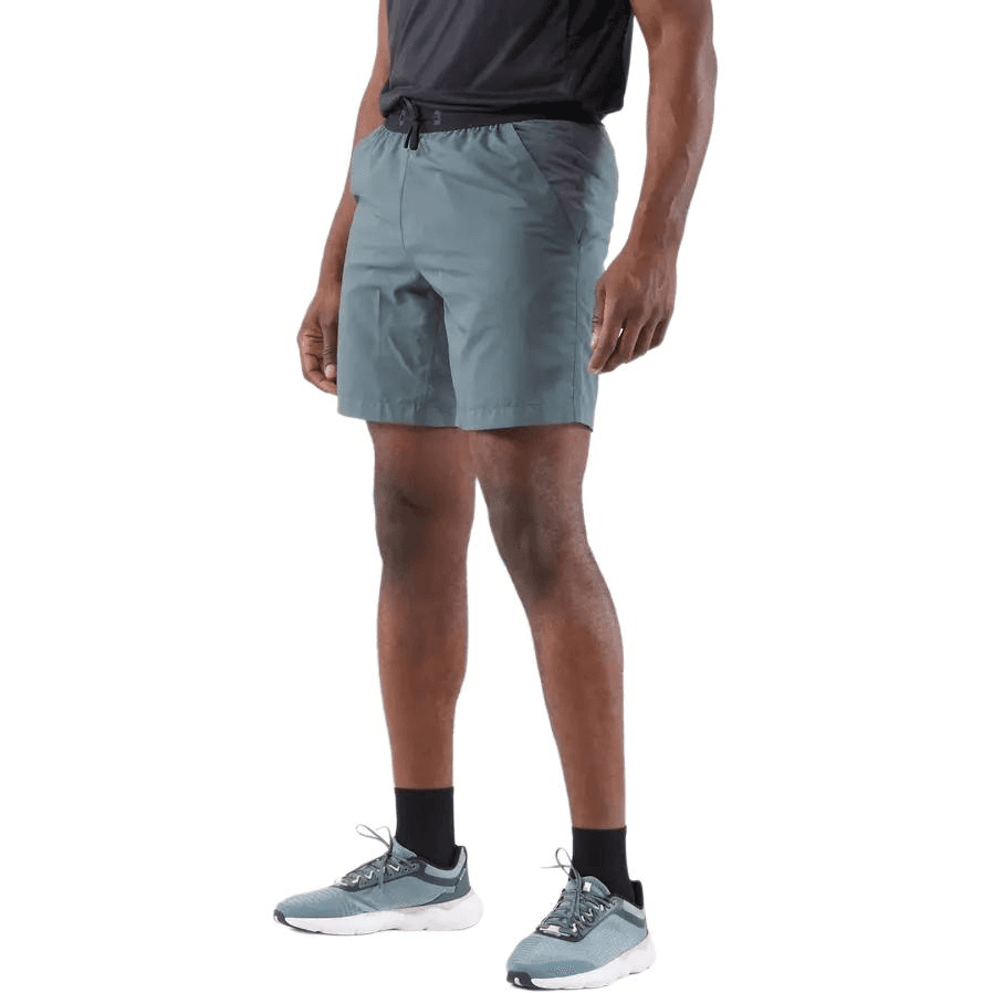 Тренировочные штаны DECATHLON KIPRUN Спортивные шорты Мужские Темно-серый Зеленый - изображение 1