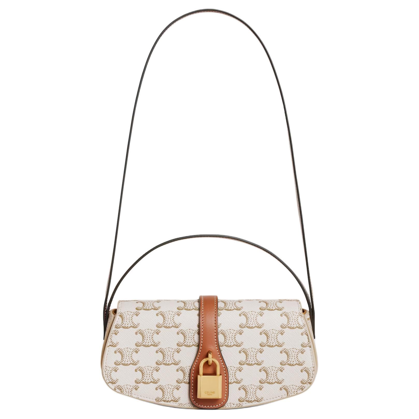 Сумка Celine Triomphe Canvas Mini White - изображение 2