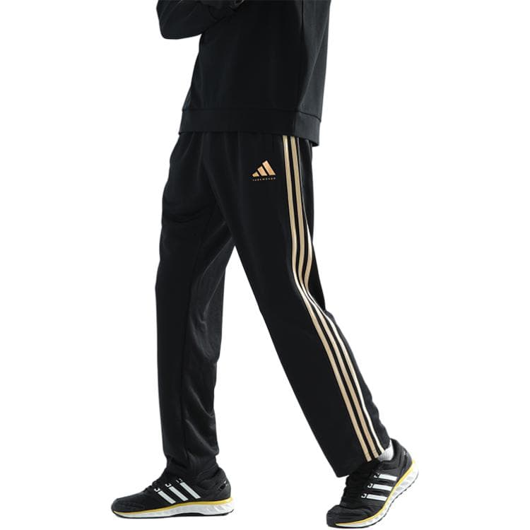Штаны Adidas Taekwondo Повседневные Штаны Унисекс Черный Золото - изображение 4