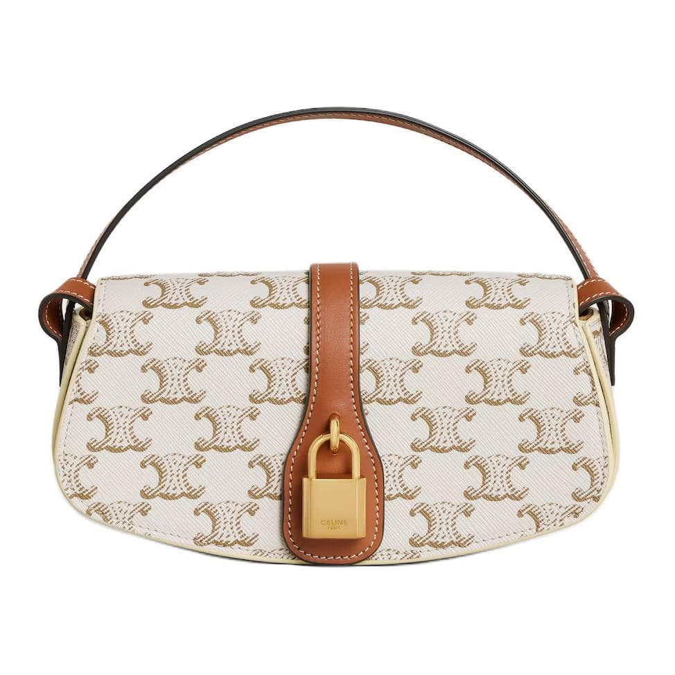 Сумка Celine Triomphe Canvas Mini White - изображение 1