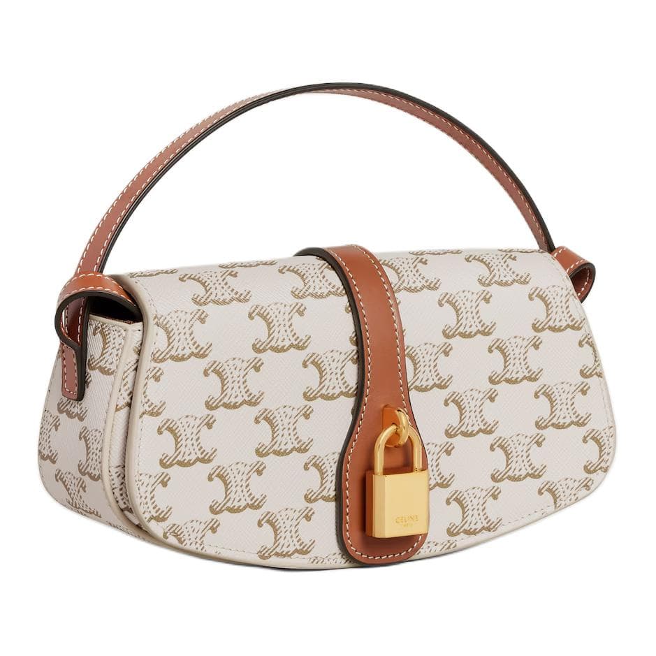 Сумка Celine Triomphe Canvas Mini White - изображение 3