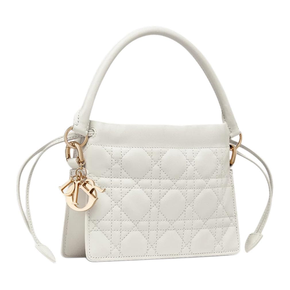 Сумка Dior Lady Dior Mini White — фото 3