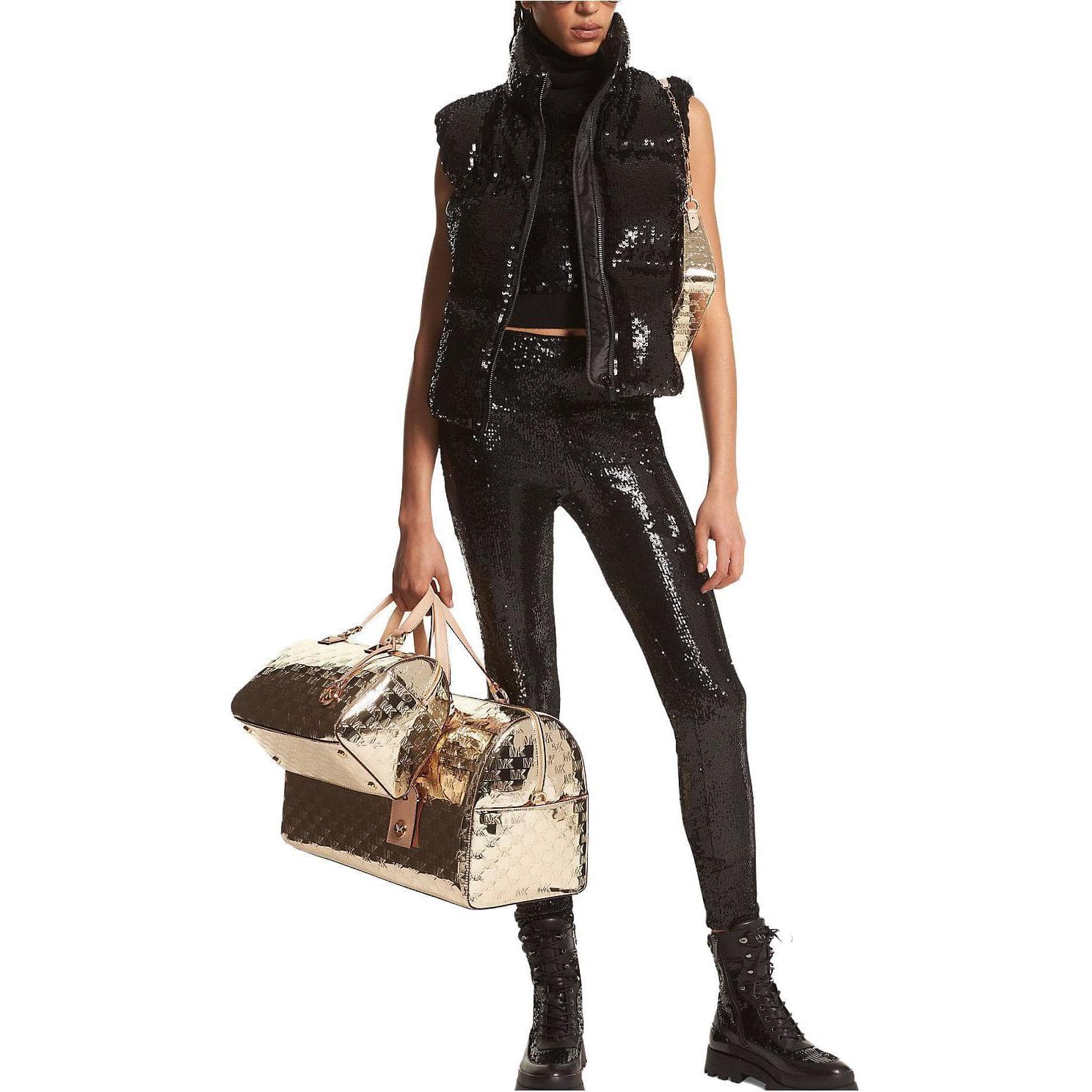 MICHAEL KORS Sequined Cir Quilted Puffer Vest - изображение 1