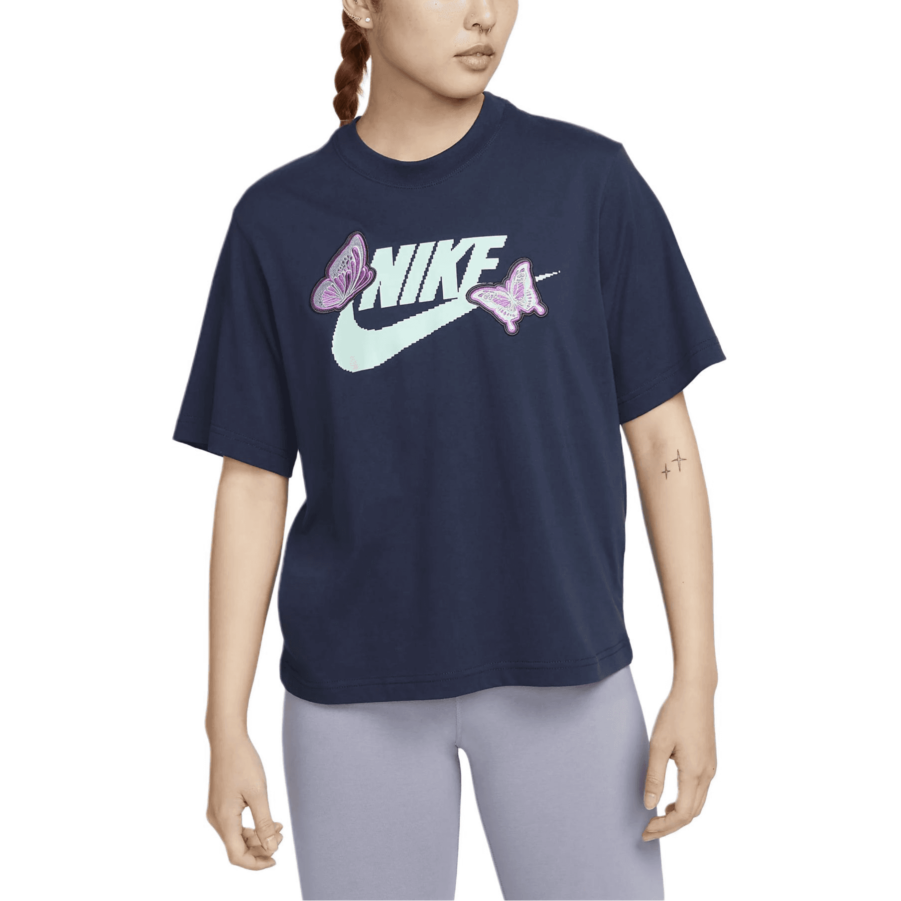 Футболка NIKE Морской синий Женские Футболки - изображение 1