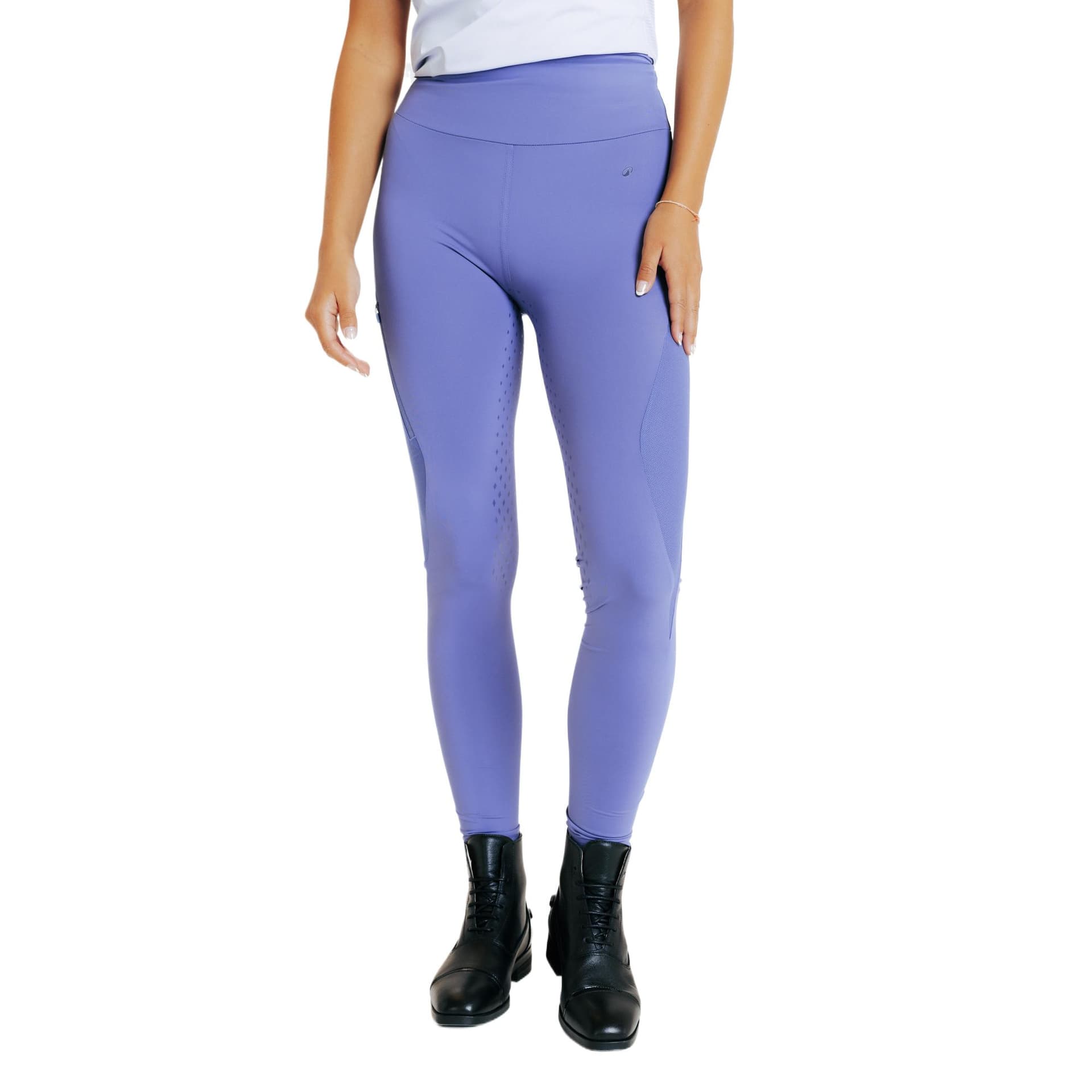 Штаны DECATHLON Вязаные леггинсы для тренировок женские серый сланцевый синий - изображение 1