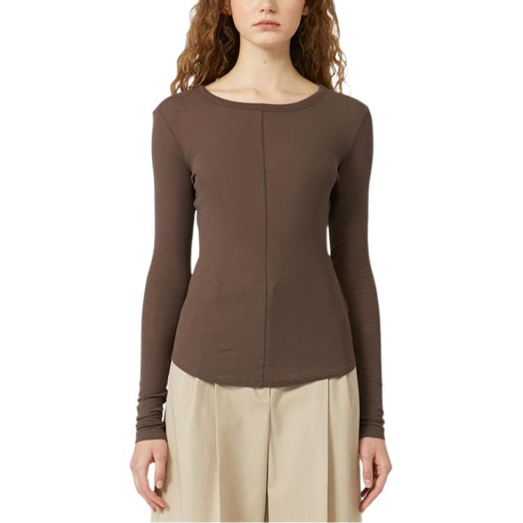 Футболка WEEKEND MaxMara Стандартная (Обычная) Рубашка T Женская Умбра - изображение 1