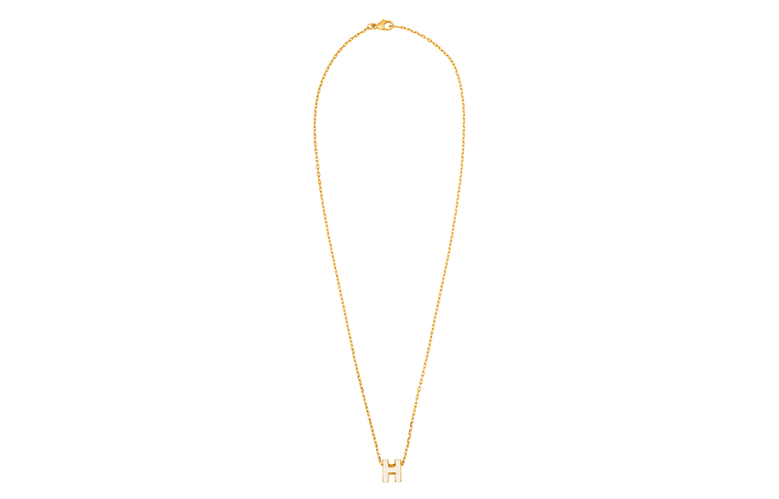 Ожерелье Hermes Mini Pop H Necklace Gold - изображение 3