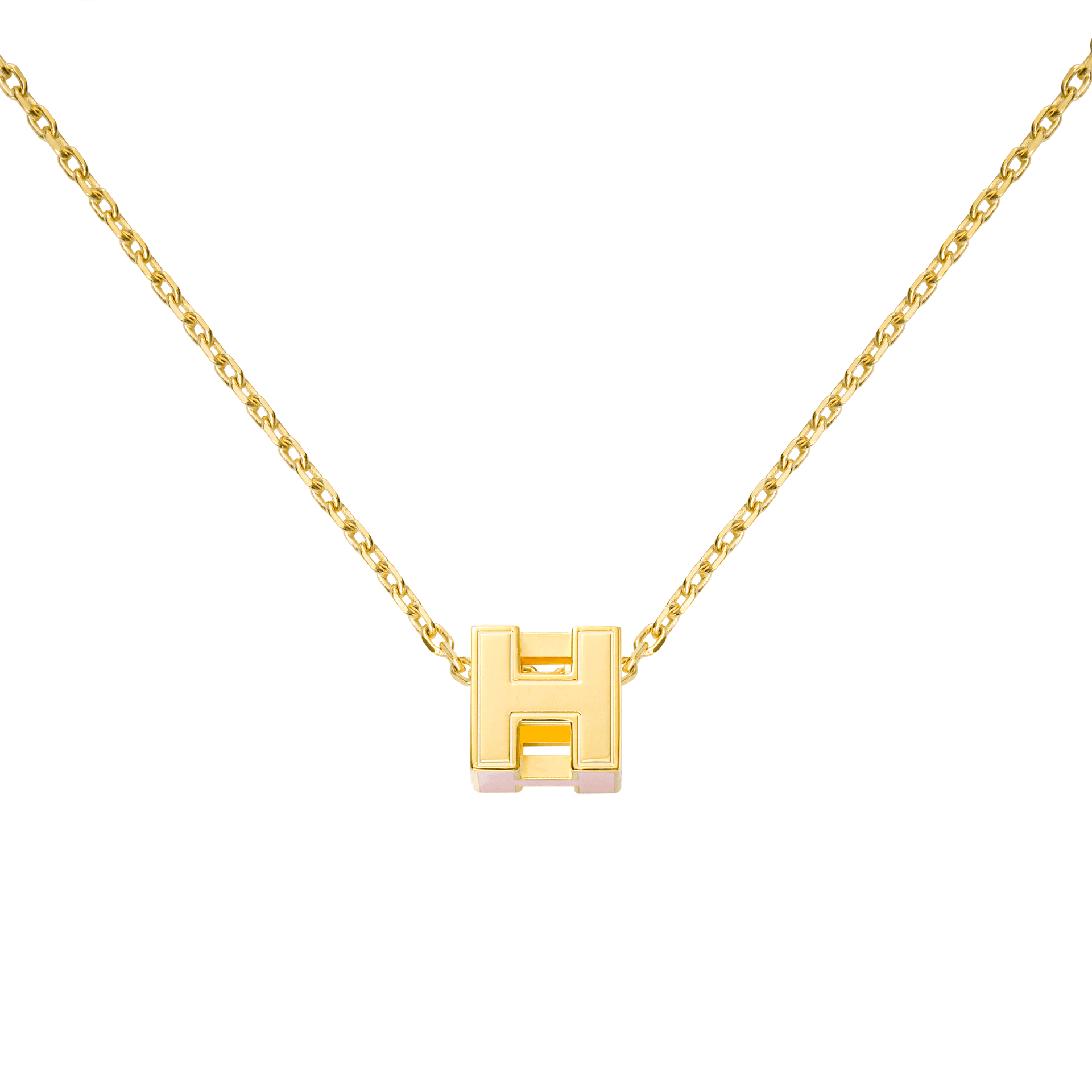 Ожерелье Hermes Cage d'H Necklace Pink Gold - изображение 2