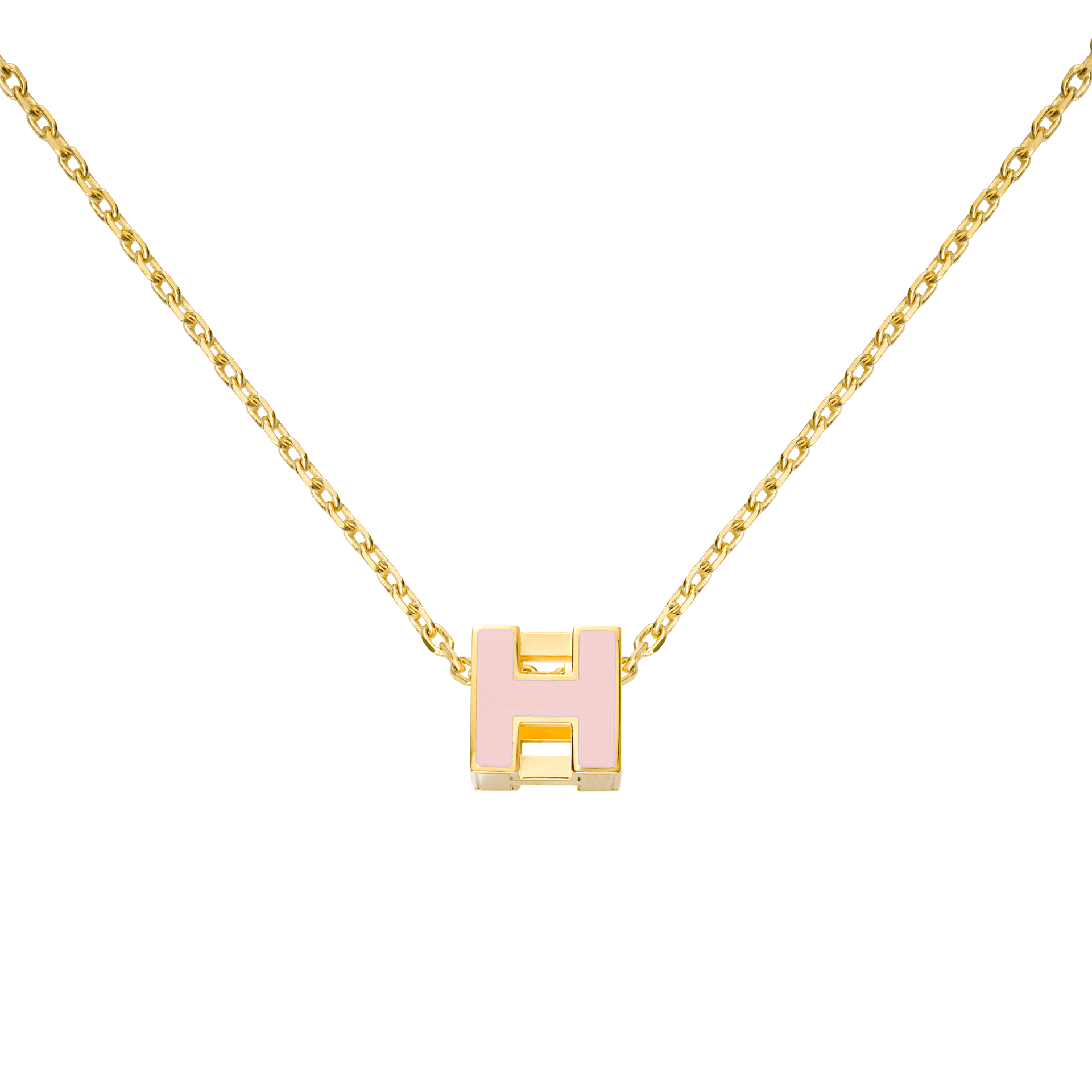 Ожерелье Hermes Cage d'H Necklace Pink Gold - изображение 1