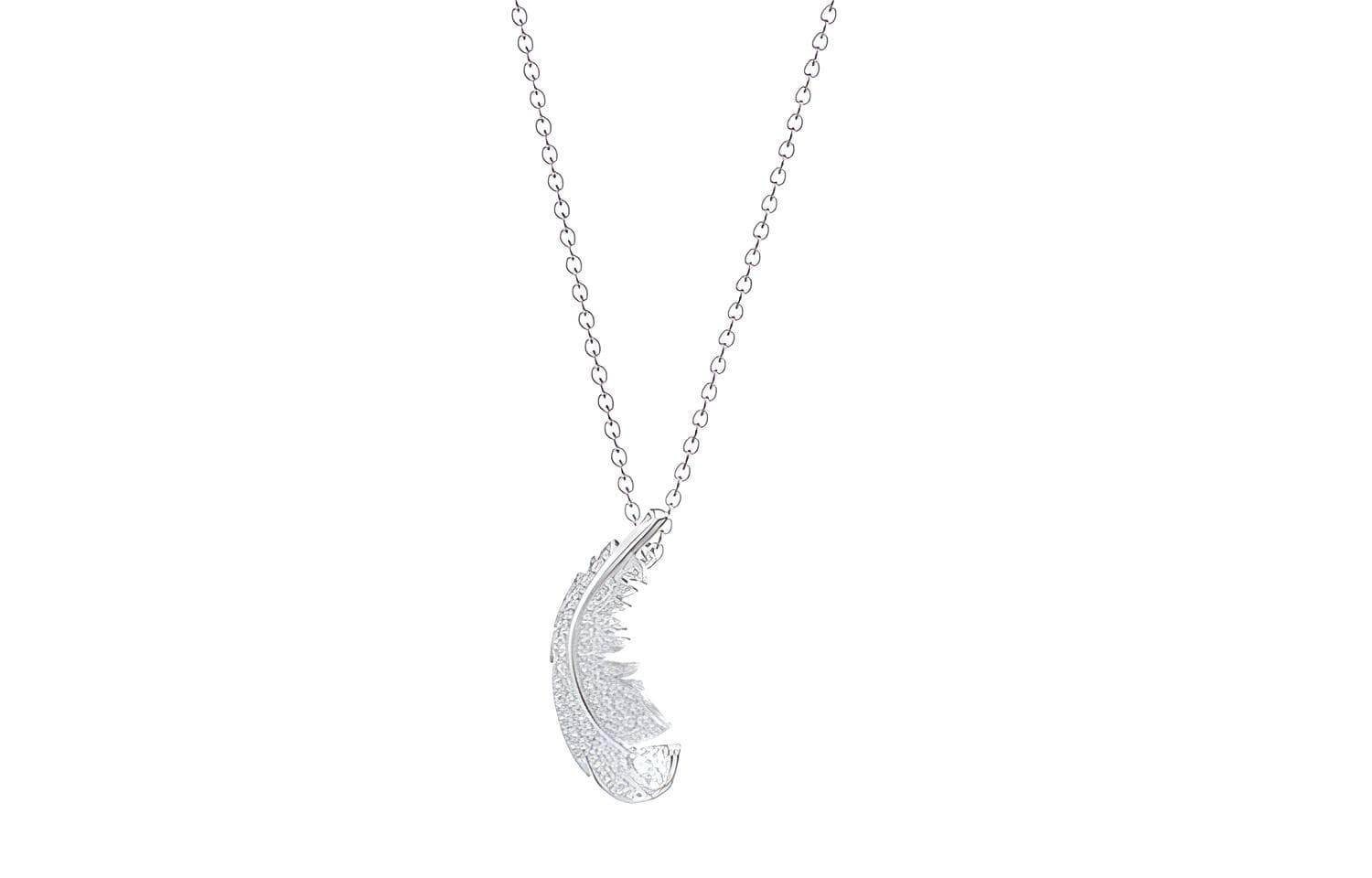 Ожерелье Swarovski Nice Feather Necklace Silver Rhodium - изображение 2