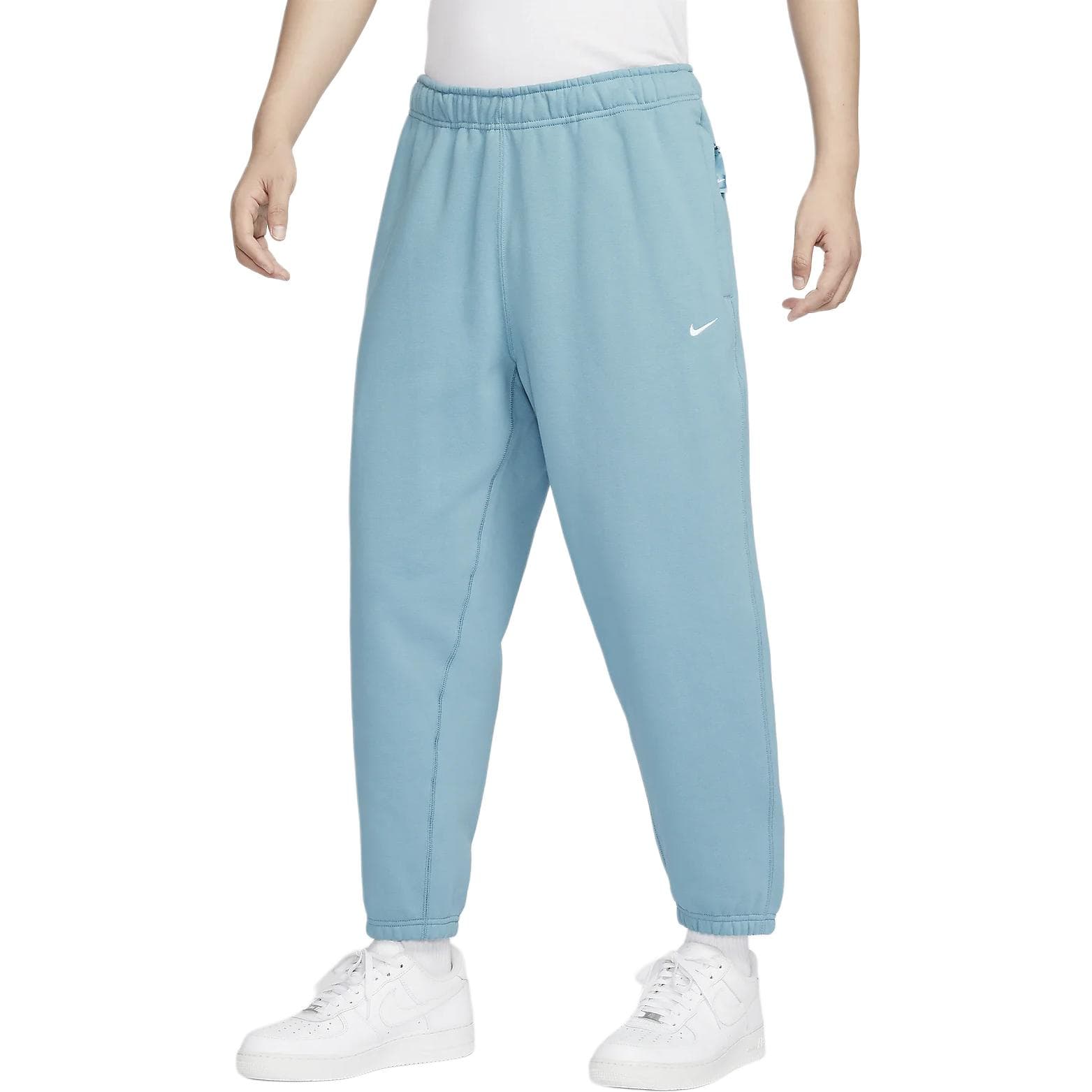 Штаны Nike Solo Swoosh Повседневные Удобные Мягкие Минималистичные Флисовые Вязаные Спортивные Штаны Мужские - изображение 1