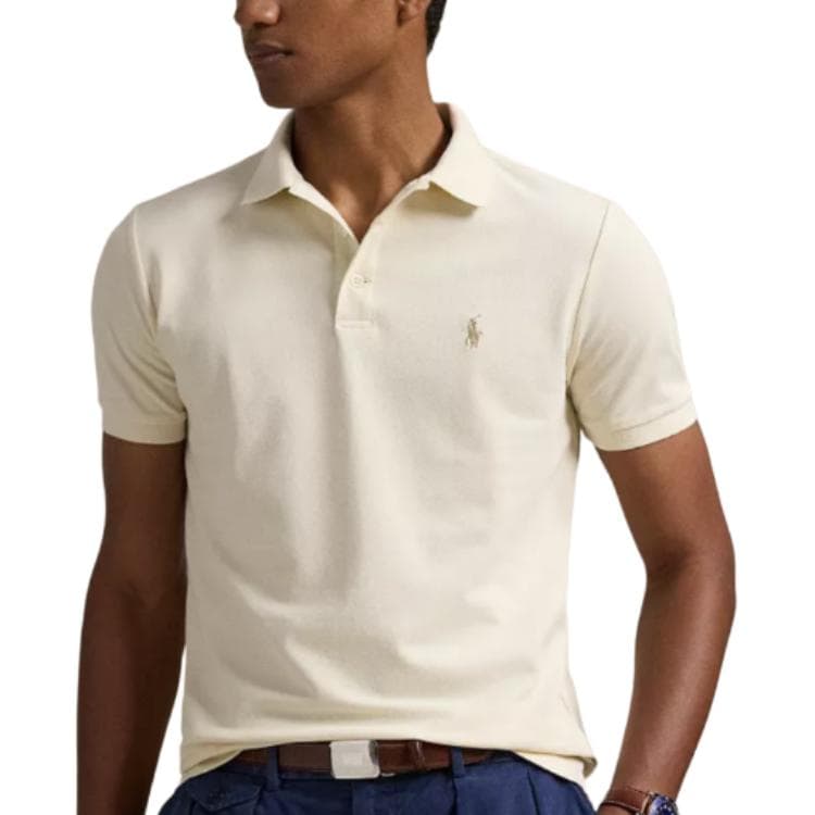 Поло Polo Ralph Lauren Поло Классическая версия Мужской Кремы - изображение 1