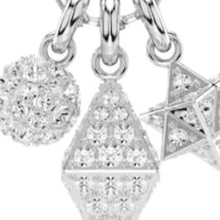 Ожерелье Swarovski Dextera Цепочки и Ожерелья с Родиевым Покрытием Женские Серебряные - изображение 3