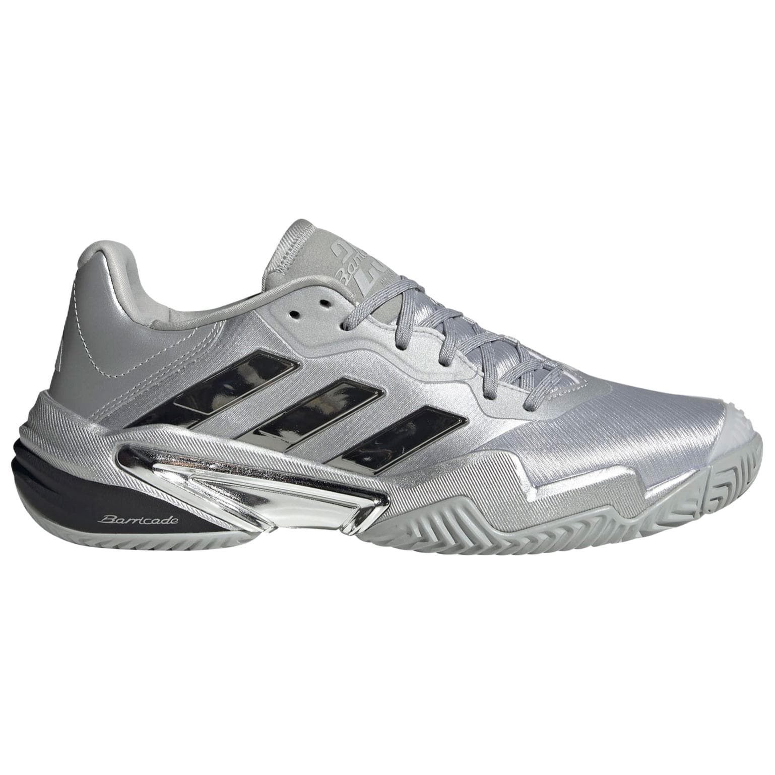 Кроссовки для тенниса Adidas Barricade 13 Ткань Низкие Теннисные Кроссовки Мужские Серебристо-Серые - изображение 2