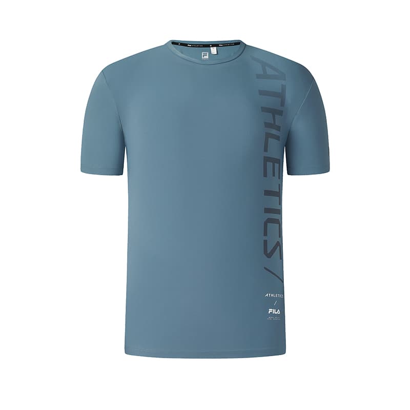 Футболка FILA Фитнес Azure Синий Bu Мужская T-Рубашка - изображение 3