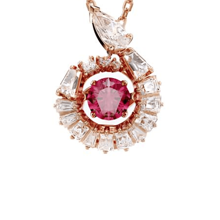 Ожерелье Swarovski Знак Змеи Синтетический кубический цирконий Цепочки и ожерелья Женские Розово-золотой - изображение 3