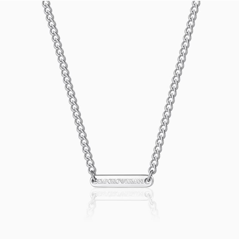 Ожерелье EMPORIO ARMANI Мужские ожерелья из нержавеющей стали серебряные - изображение 2