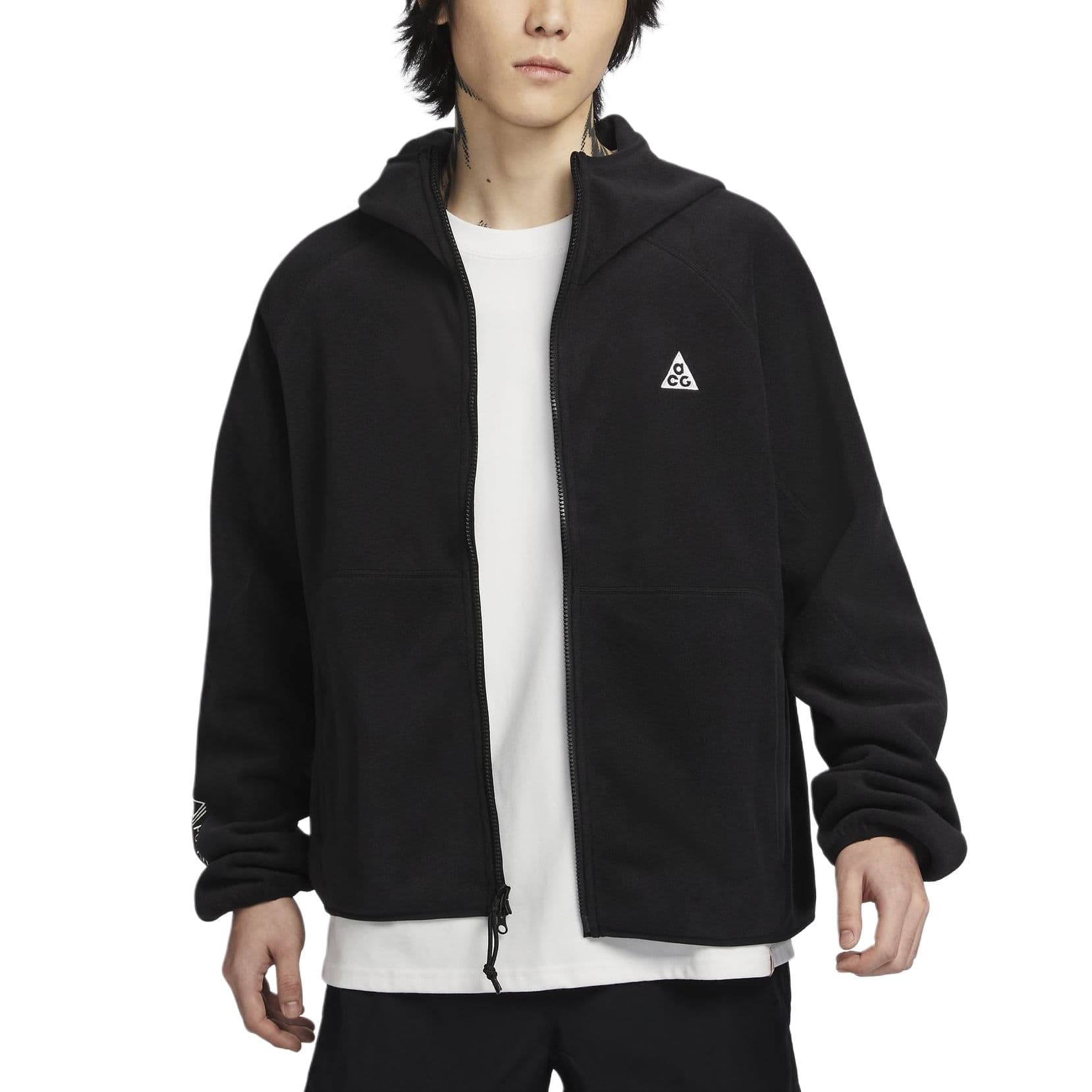 Nike ACG Wolf Wood Fleece Одежда Мужская Черный Угольно-черный Гора Белый - изображение 3