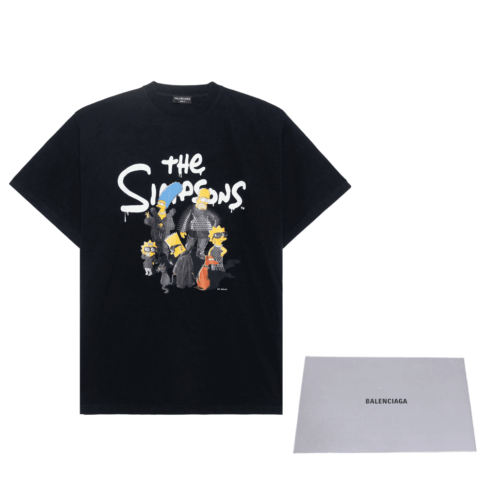 Футболка Balenciaga x The Simpsons T-Shirt Black — фото 4