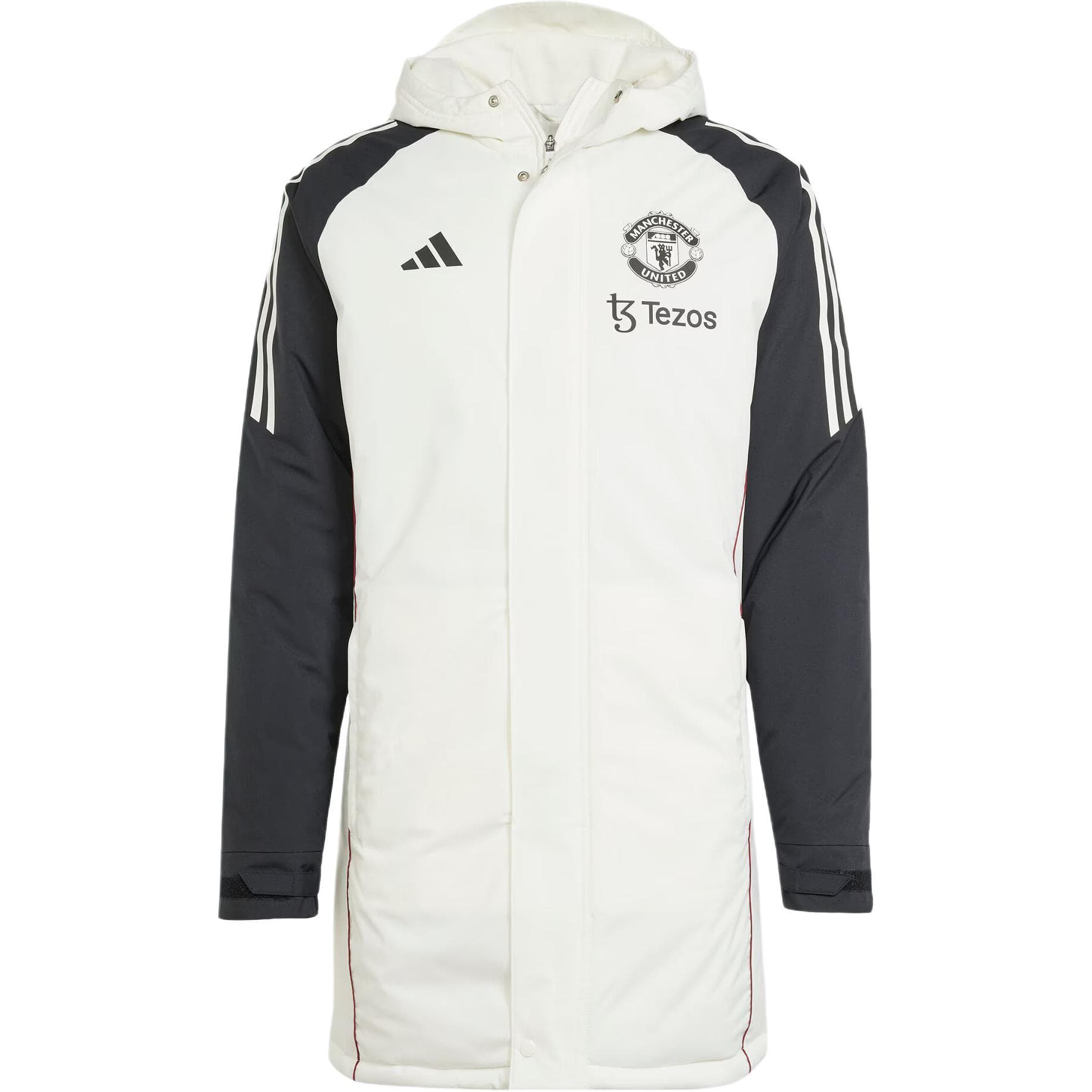 Зимняя куртка пуховик Adidas Manchester United Пуховая куртка Унисекс Белая - изображение 1