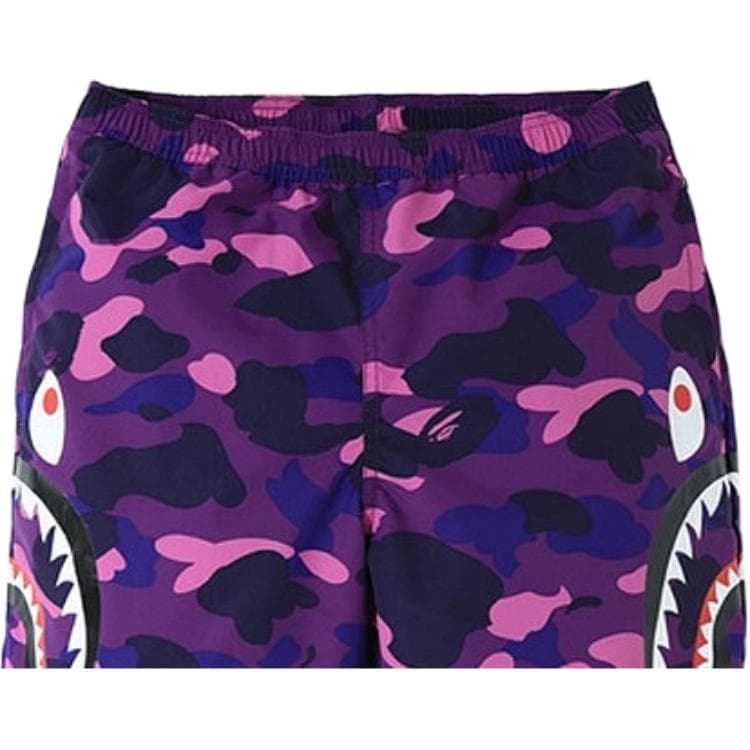 Шорты A BATHING APE Shark Series Color Camo Shorts Purple - изображение 3