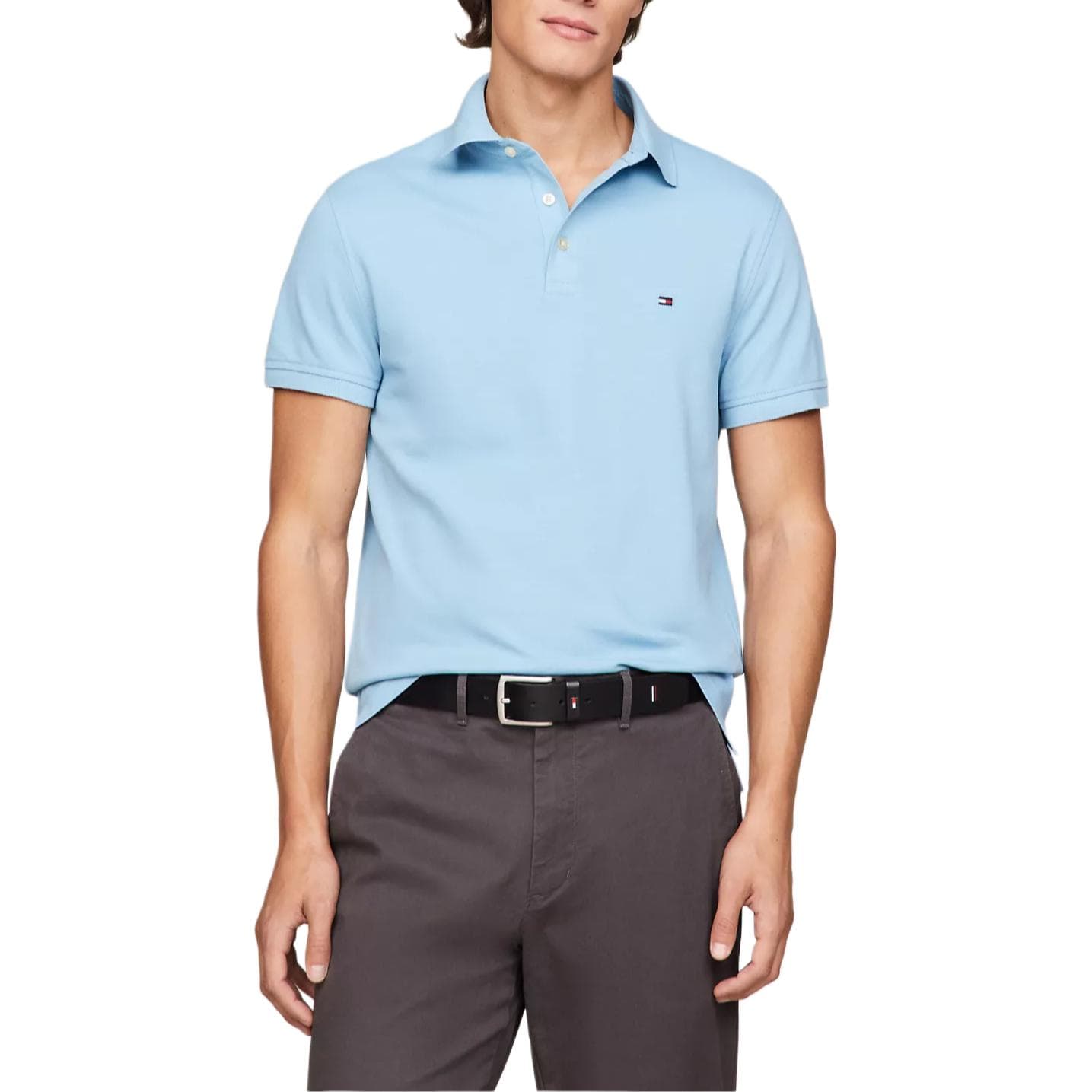 Поло Tommy Hilfiger Polo Мужское Светло-Синий - изображение 1